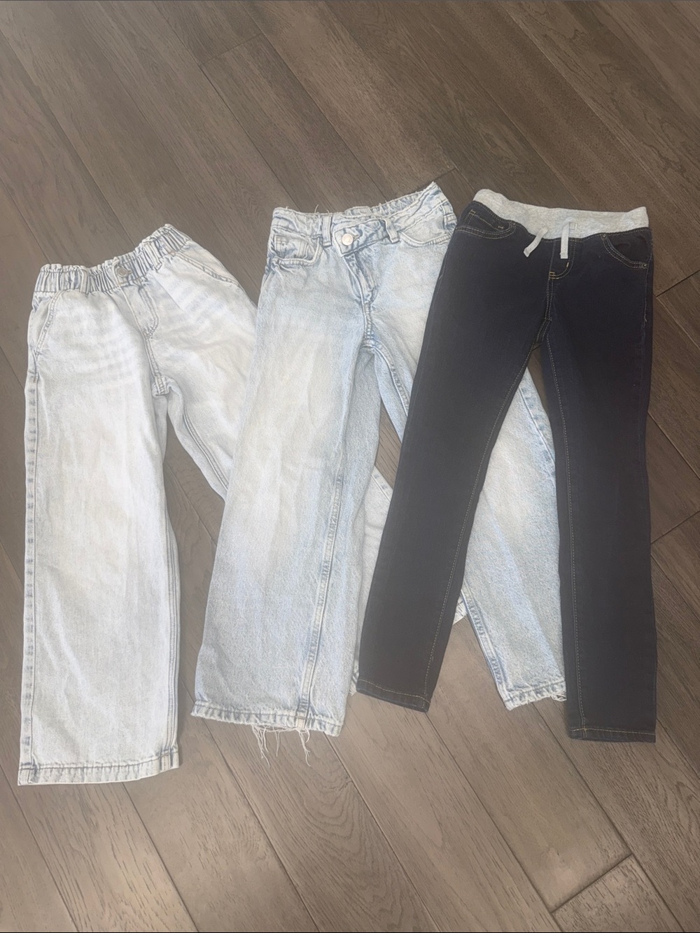 Bundle of H&M/primark/cat & Jack Kids Light Blue wide leg and jegging Jeans